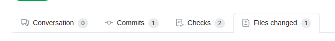 Files changed tab on GitHub